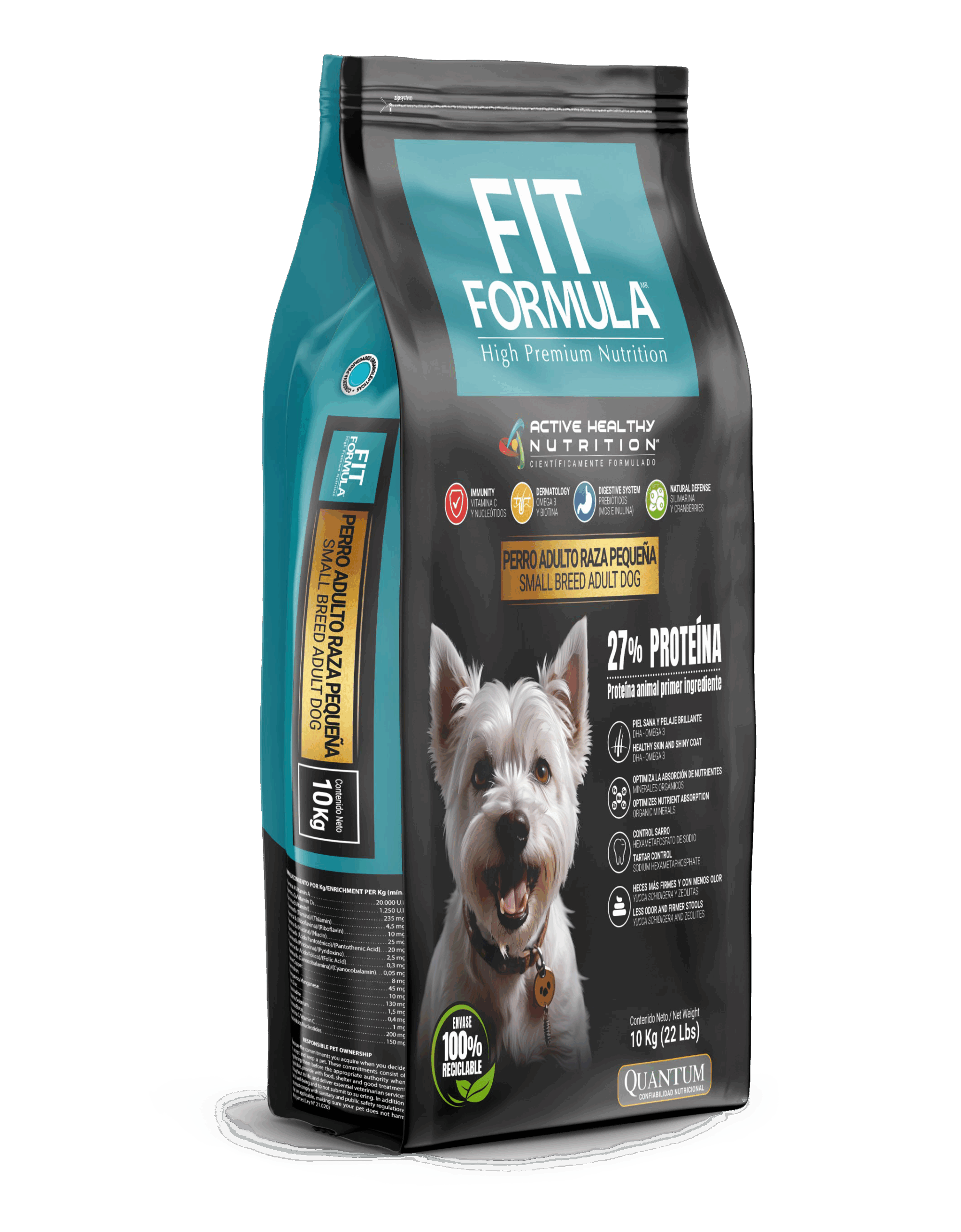 fit-formula-adulto-raza-pequena-10-kg Bolsa de 10kg de Alimento para Perro Adulto Raza Pequeña Fit Formula.