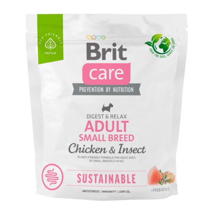 Bolsa de 1kg de Brit Care Adult Small Breed Sustainable Alimento para Perros de Raza Pequeña.