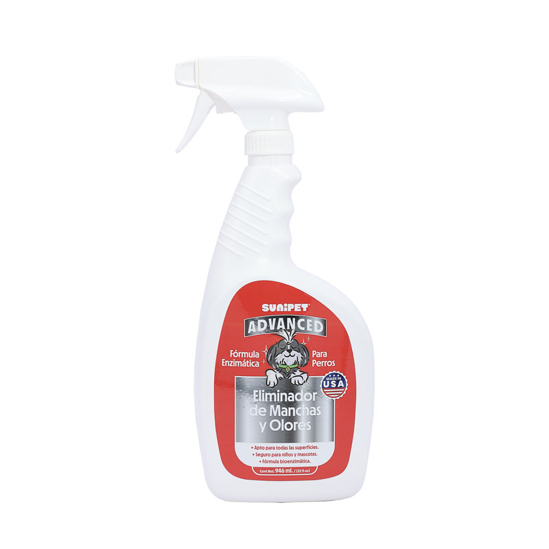 SuniEnzimatico Perro Botella de SuniEnzimático Perro 946 ml, con la etiqueta visible.