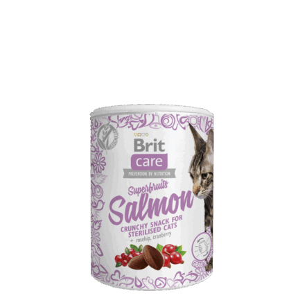 Empaque de Brit Care Cat Snack Superfruits Kitten – 100 g.