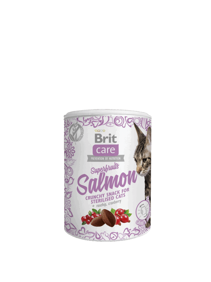 Empaque de Brit Care Cat Snack Superfruits Kitten – 100 g.